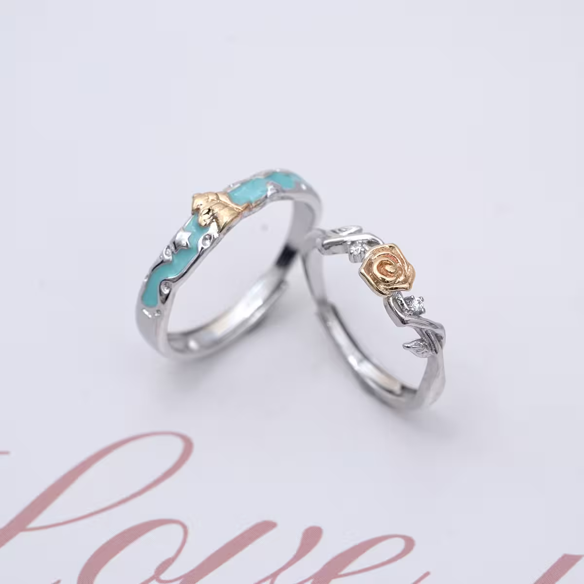 玫瑰與獨角獸&times;情侶對戒-第1張