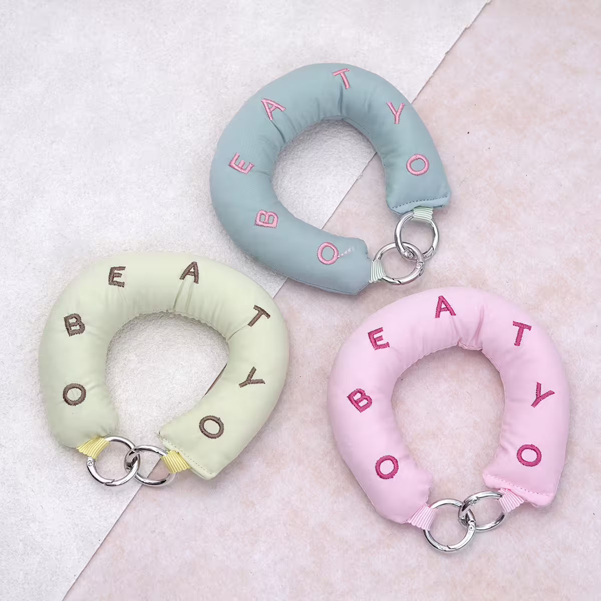 多巴胺澎澎棉字母&times;手機腕帶掛繩&times;綠色-第6張