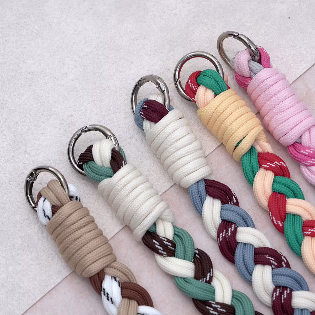 三色麻花辮&times;手機腕帶掛繩&times;藍紅白-第5張