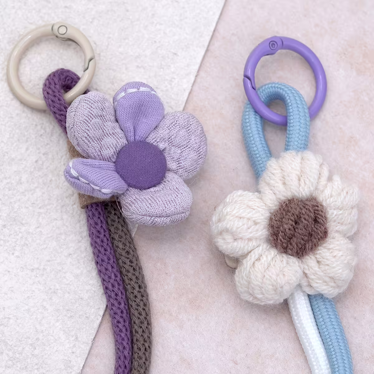 布藝小花朵&times;手機腕帶掛繩&times;藍色-第5張