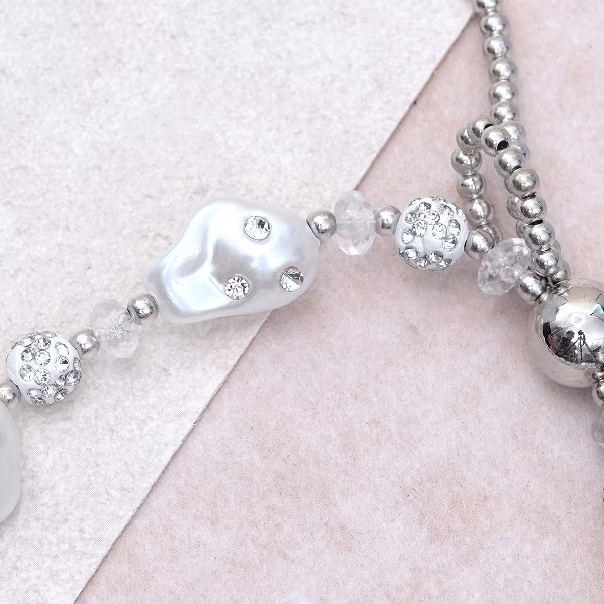 銀珠蝴蝶結珍珠&times;手機腕帶掛繩-第5張