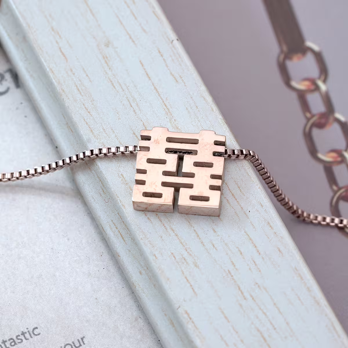 316鋼飾&times;雙囍&times;項鍊&times;玫瑰金-第3張