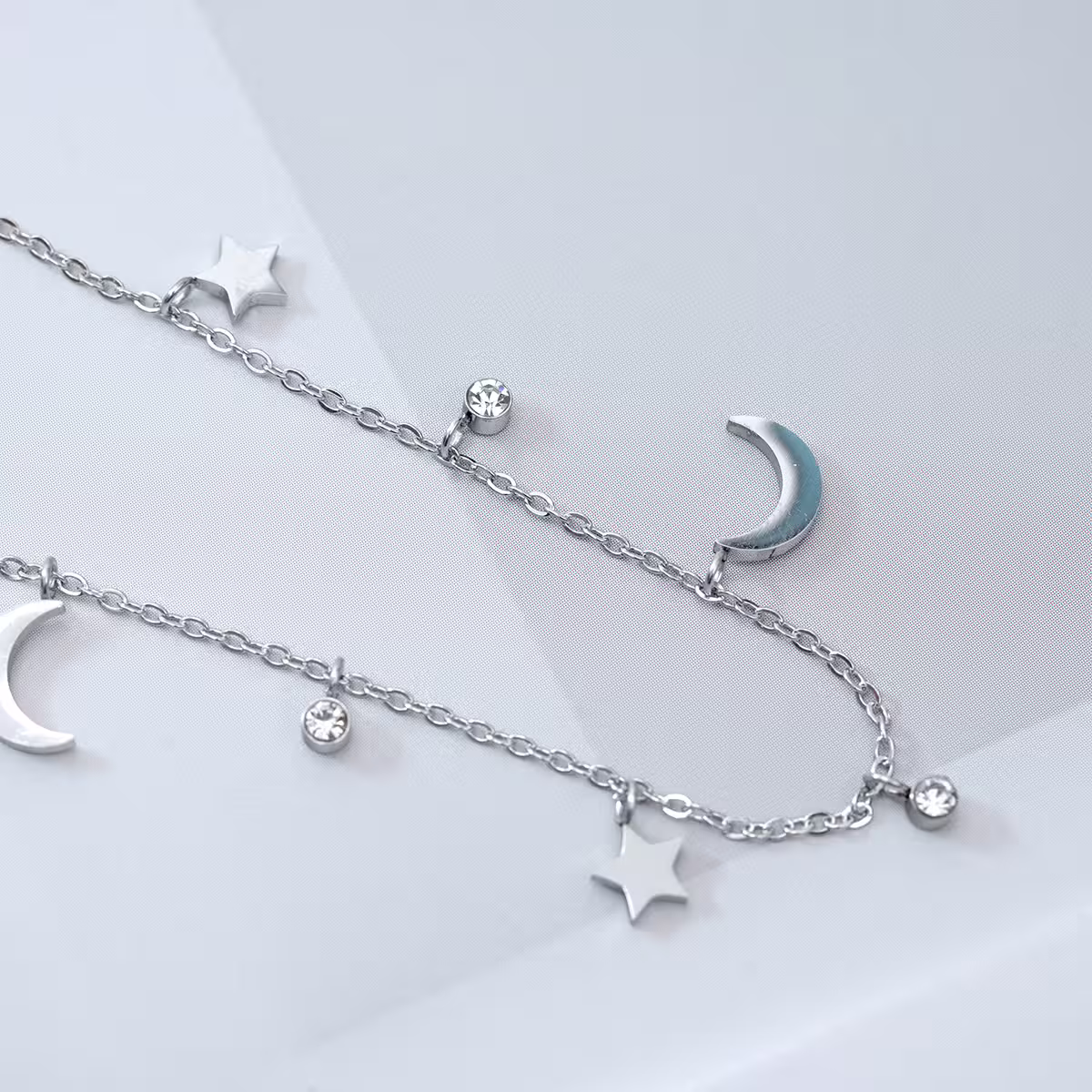 316鋼飾&times;星光月影&times;手鍊&times;銀色-第4張