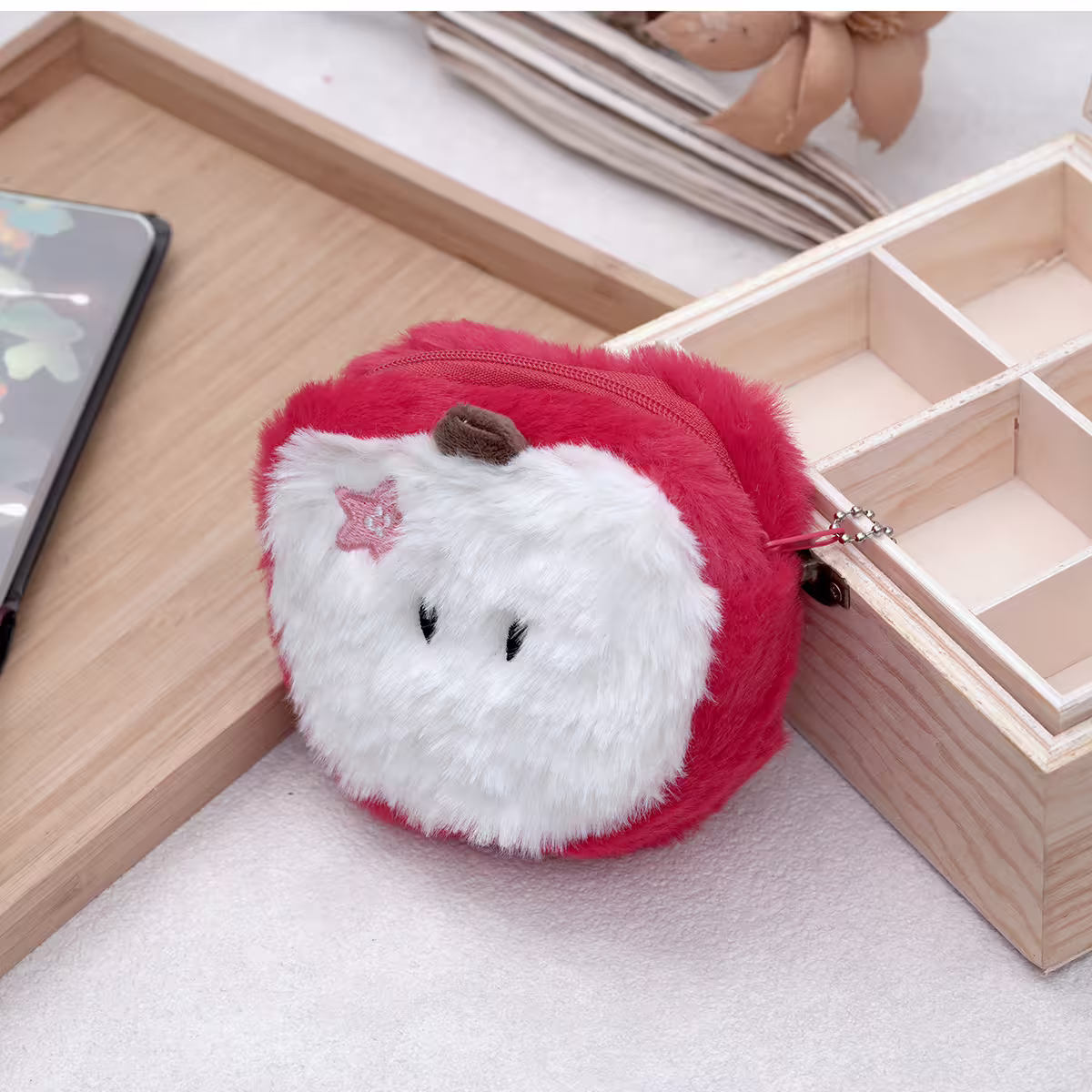 紅蘋果毛絨絨&times;掛件零錢包-第3張