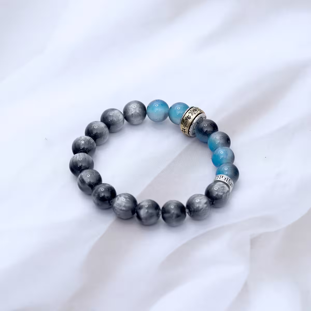 黑藍虎眼石&times;固定式串珠手鍊-第2張
