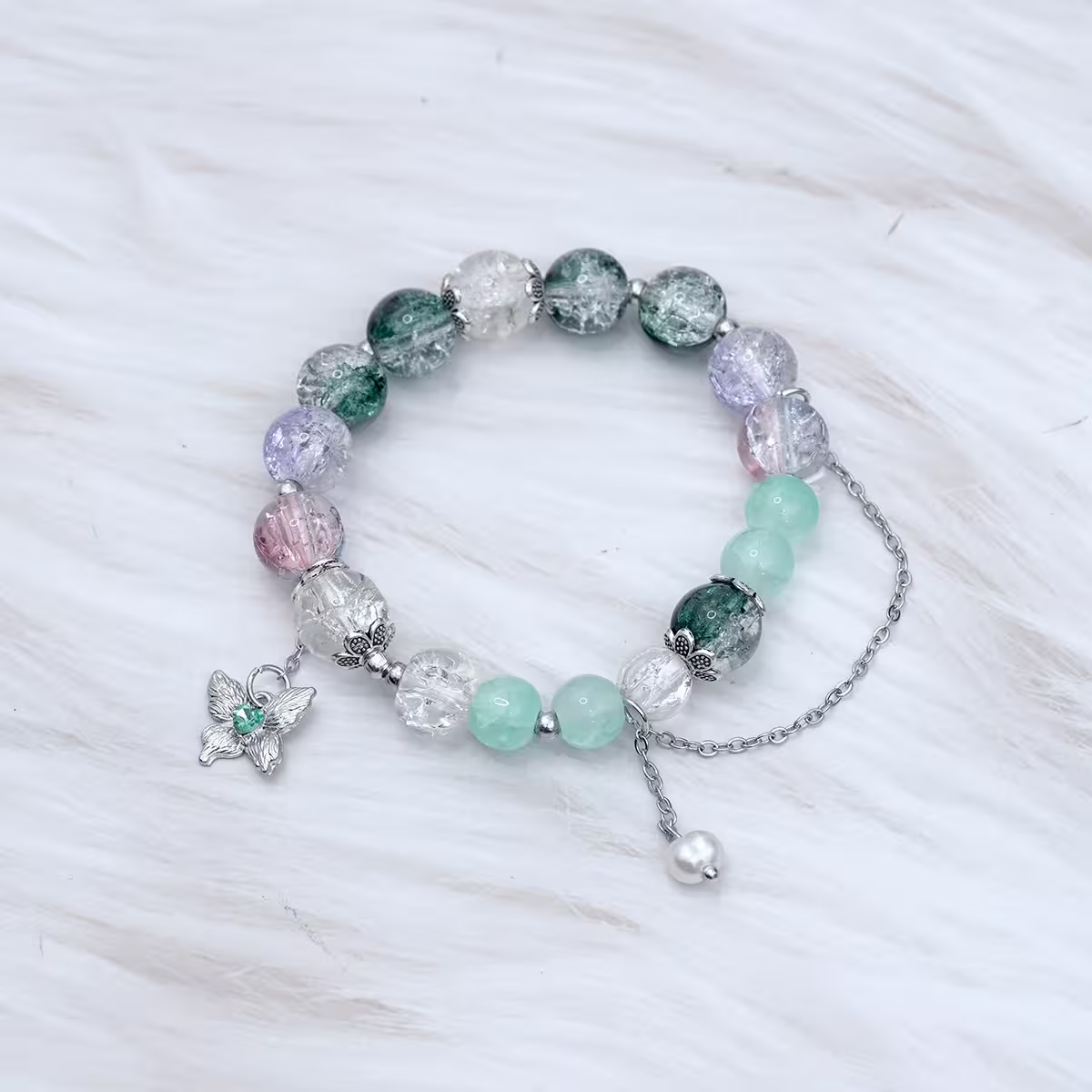 森林冰蝶&times;固定式串珠手鍊-第2張