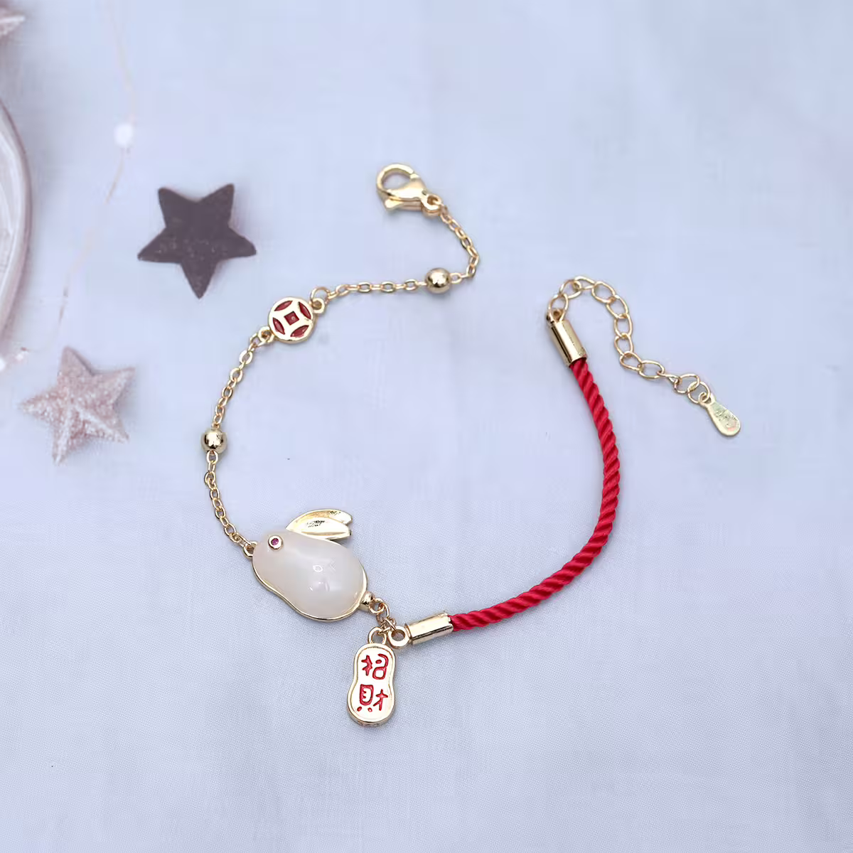平安納福小兔&times;紅繩手鍊-第1張