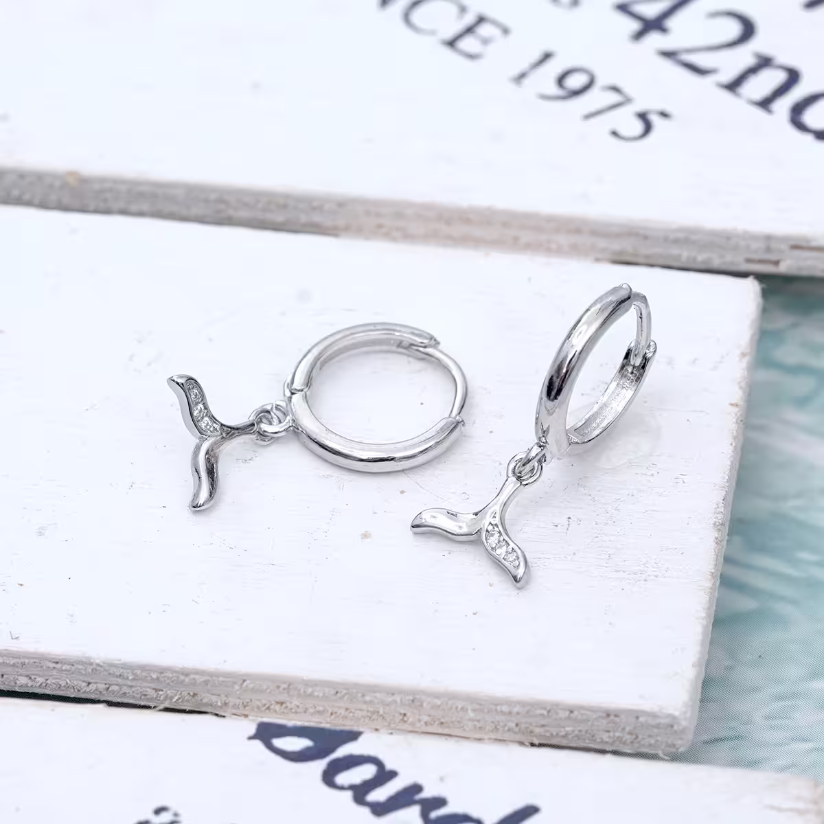 925銀針&times;鯨魚尾巴&times;耳扣-第5張