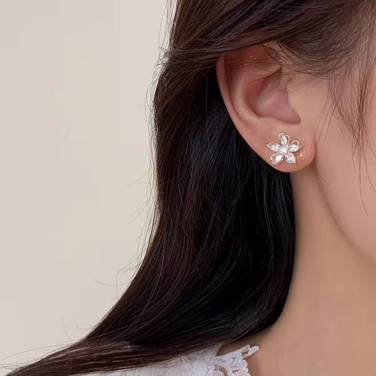 925銀針&times;立體五花瓣&times;耳環-第6張