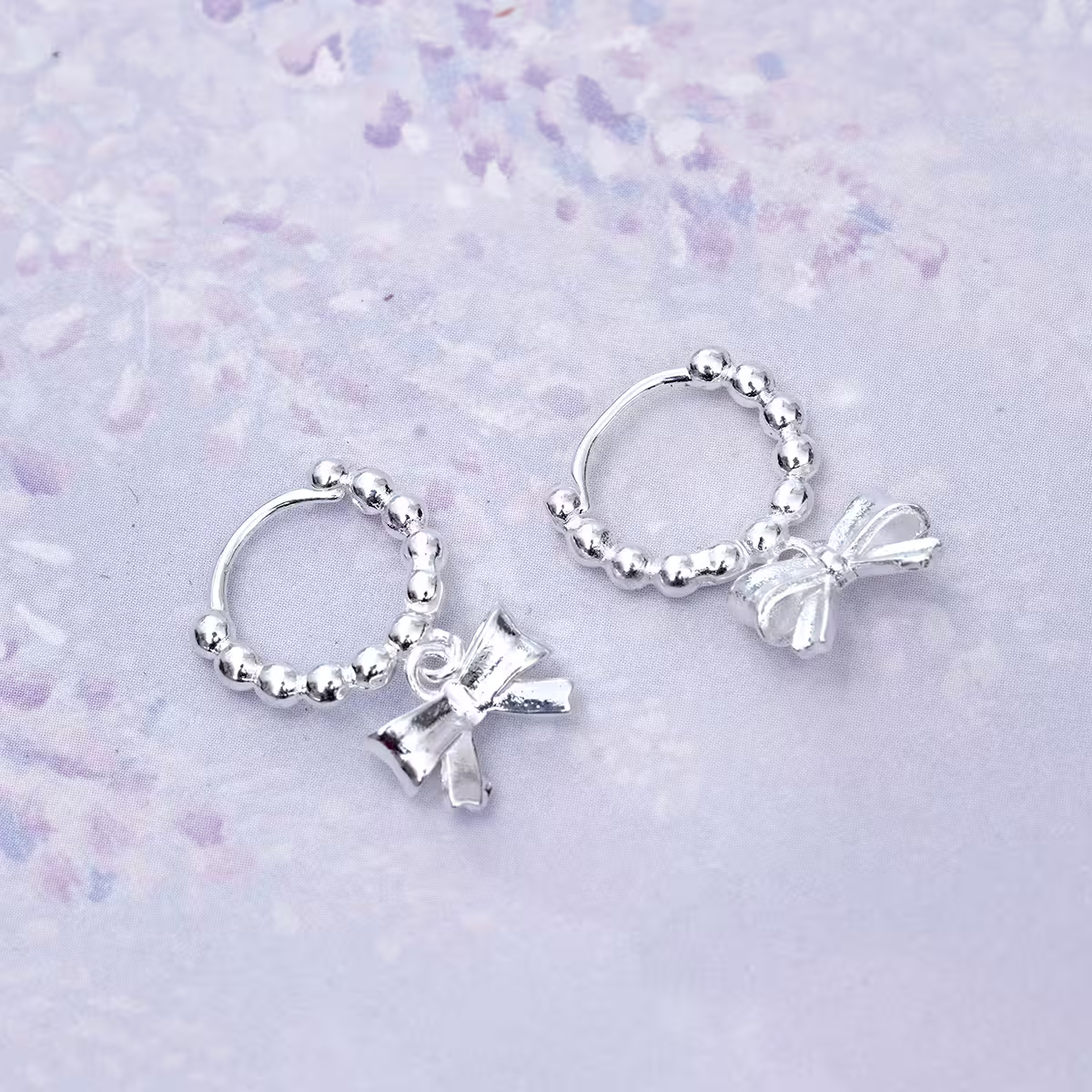 925銀針&times;米珠蝴蝶結&times;耳扣-第4張