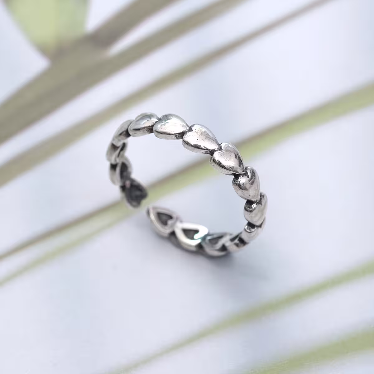 925銀飾&times;復古疊加愛心&times;開口戒指-第3張