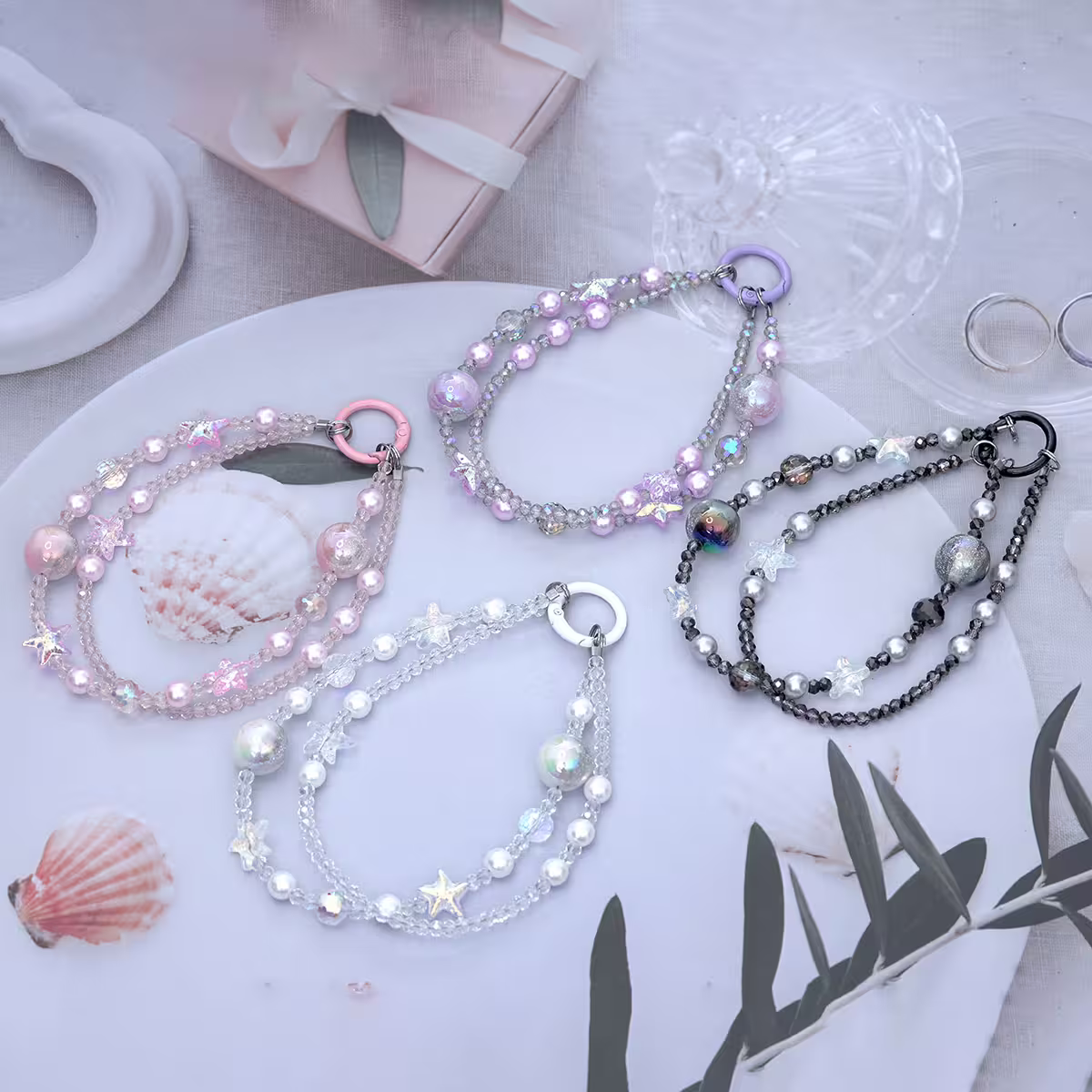 雙層魔幻海星明珠&times;手機腕帶掛繩&times;黑色-第6張