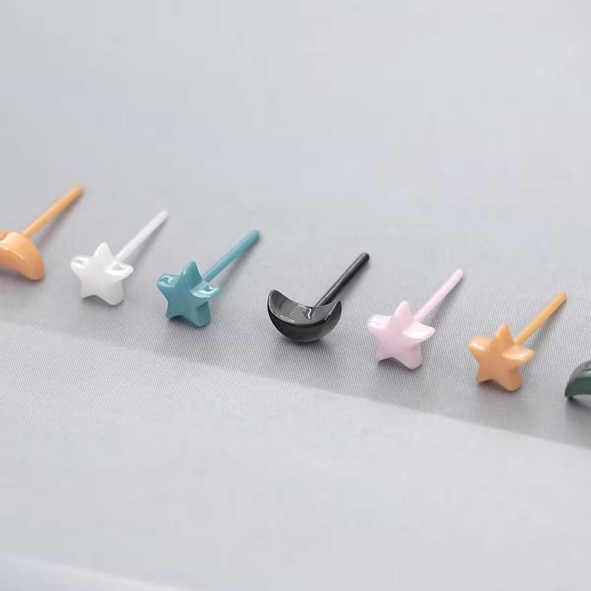 小星星&times;陶瓷&times;養耳棒&times;二套件耳環組&times;深綠-第4張