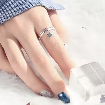 925銀飾×流星×開口戒指