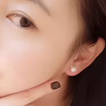 925銀針×小貓珍珠×耳針