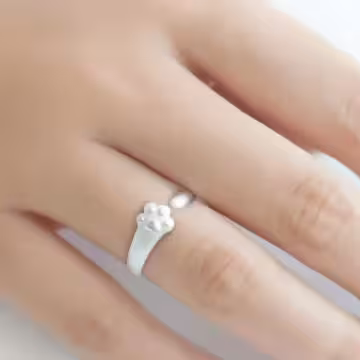 925銀飾×貓的萌爪×開口戒指