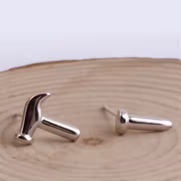 925銀針×鐵鎚與釘子×不對稱耳針