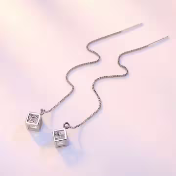 925銀針×魔方晶鑽×流蘇耳線