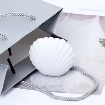 雪白貝殼×適用項鍊/手鍊/小耳釘×絨布盒