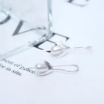 925銀針×花苞水滴珍珠×耳勾.avif