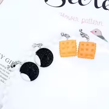 花邊奶油餅干×螺旋耳夾