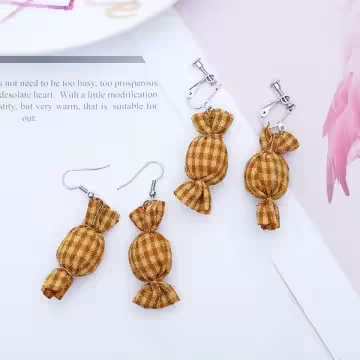 格子甜心糖果×吊墜耳勾×香蕉口味