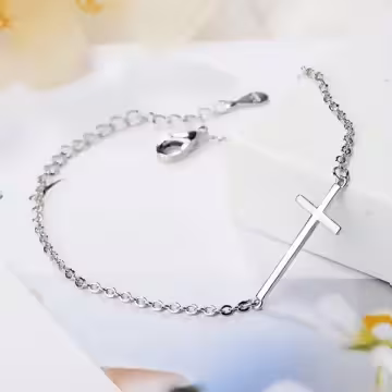 925銀飾×個性十字架×手鍊