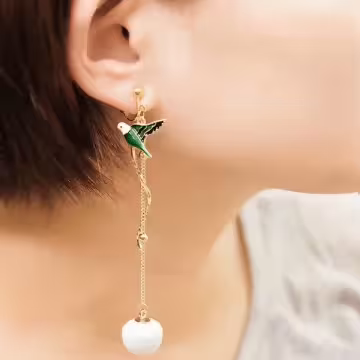 垂直插入式耳夾轉換器×螺旋耳夾×白金色