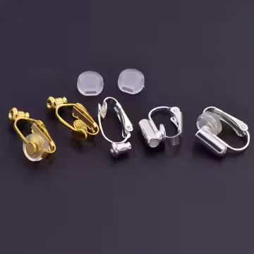 彎針插入式耳夾轉換器×三角耳夾×金色