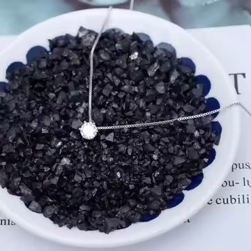 925銀飾×單鑽鋯石×鎖骨項鍊