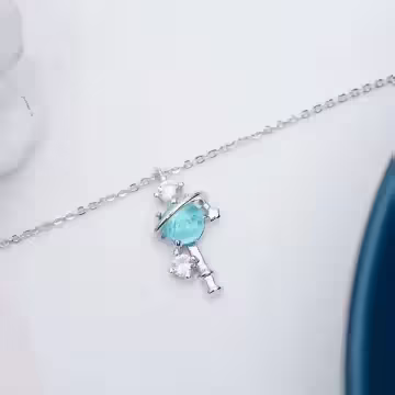 925銀飾×開啟夢想的藍鑰匙×鎖骨項鍊