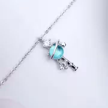 925銀飾×開啟夢想的藍鑰匙×鎖骨項鍊