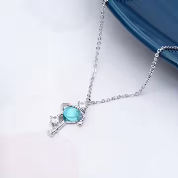 925銀飾×開啟夢想的藍鑰匙×鎖骨項鍊