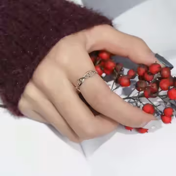 925銀飾×DNA染色體×開口戒指