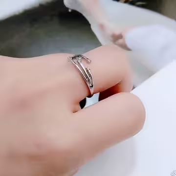 925銀飾×璀璨流星雨×開口戒指