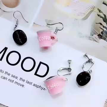 喝一杯咖啡×螺旋耳夾
