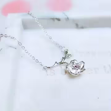 925銀飾×粉櫻之戀×鎖骨項鍊