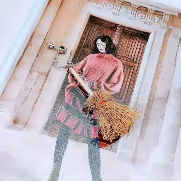 小魔女的掃把×螺旋耳夾