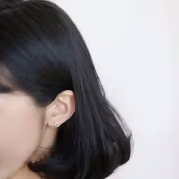 925銀針×打結蝴蝶結×耳針