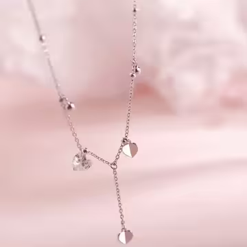 925銀飾×愛心流蘇×鎖骨項鍊