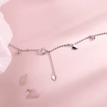 925銀飾×愛心流蘇×鎖骨項鍊