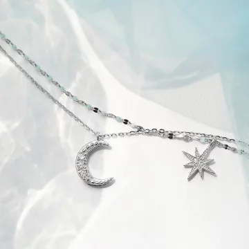 925銀飾×披星戴月×雙層鎖骨項鍊.avif