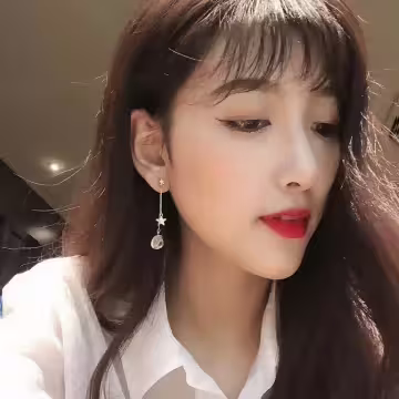 星星琉璃貓眼石×不對稱吊墜耳環