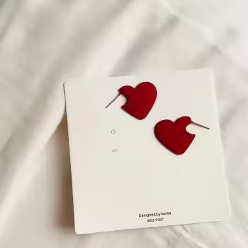 LOVE霧質紅心×耳環