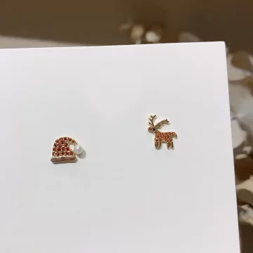 晶鑽小鹿與珍珠帽×不對稱耳環.avif