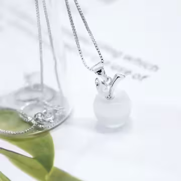 925銀飾×清透蘋果貓眼石×鎖骨項鍊