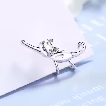 慵懶的貓咪×U型耳夾