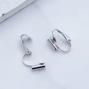 彎針插入式耳夾轉換器×三角耳夾×白金色