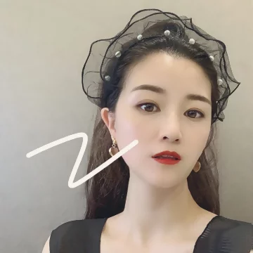黑蕾絲珍珠×髮箍.avif