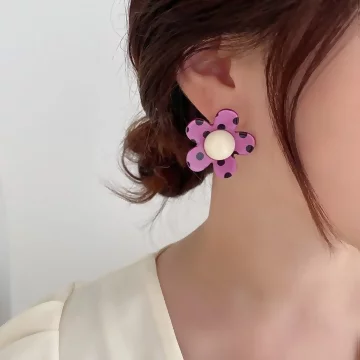 波點小花×耳環×共三色.avif